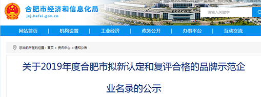 中水三立榮獲合肥市品牌示范企業(yè)稱號